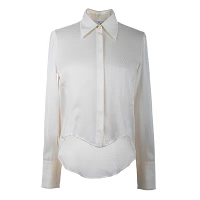 Rua & Rua Women's Asymmetrical Classic Silk Shirt White