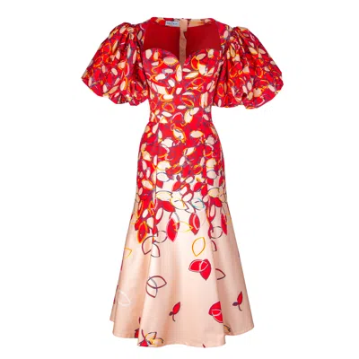 Rua & Rua Women's Cocktail Bustier Midi Dress In Red
