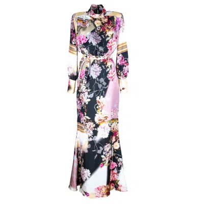 Rua & Rua Women's Long Floral Cocktail Dress Multicolour