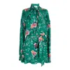 Rua & Rua Women's Signature Mini Dress With Silk Lining And Floral Print In Green