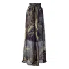 Rua & Rua Women's Silk High-waisted Wide-leg Palazzo Pants In Brown