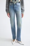 Rùadh Agnes High Waist Straight Leg Jeans In Blue