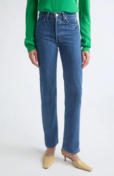 Rùadh Agnes High Waist Straight Leg Jeans In Sloan Wash