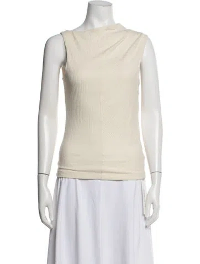 Pre-owned Rùadh Asymmetrical Sleeveless Top W/ Tags In Neutrals