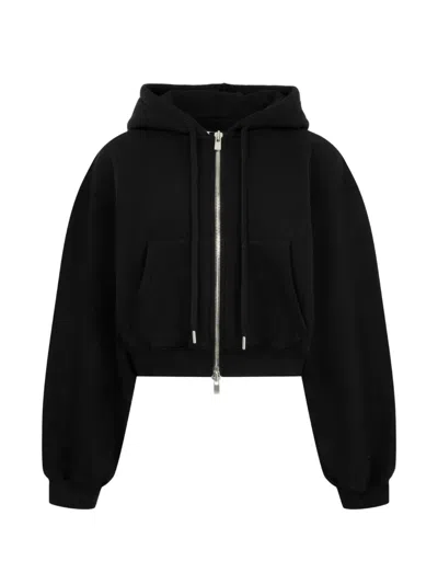 Rùadh Augustine Cropped Hoodie In Black