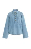 Rùadh Exclusive The Finlay Denim Top In Blue