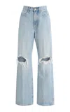 Rùadh Exclusive The Quinn Rigid High-rise Straight-leg Jeans In Blue