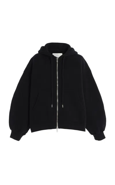 Rùadh Exclusive The Scott Cotton Zip-up Sweatshirt In Black