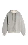 Rùadh Exclusive The Scott Cotton Zip-up Sweatshirt In Grey