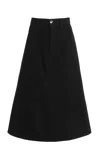 Rùadh Exclusive The Staffa Denim Midi Skirt In Black