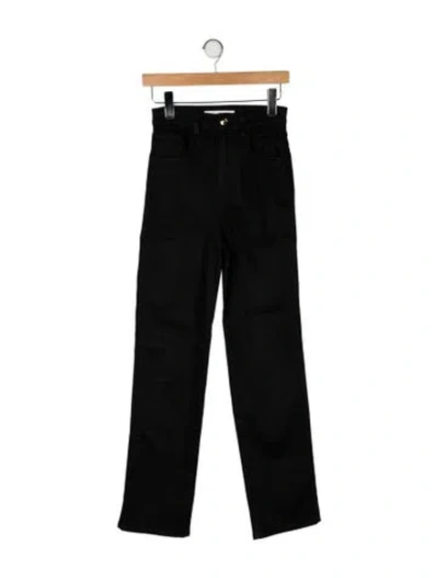 Pre-owned Rùadh High-rise Straight Leg Jeans In Black