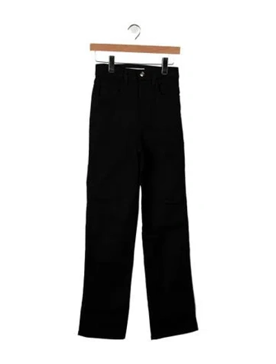 Pre-owned Rùadh High-rise Straight Leg Jeans In Black