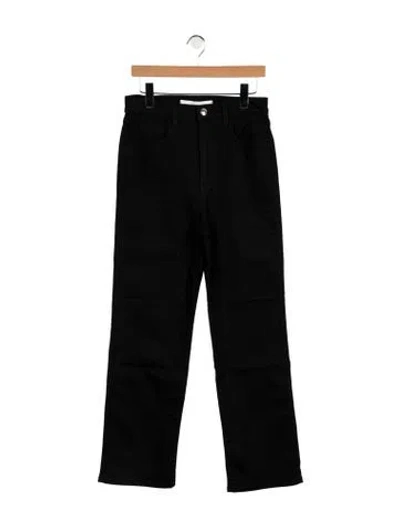 Pre-owned Rùadh High-rise Straight Leg Jeans In Black