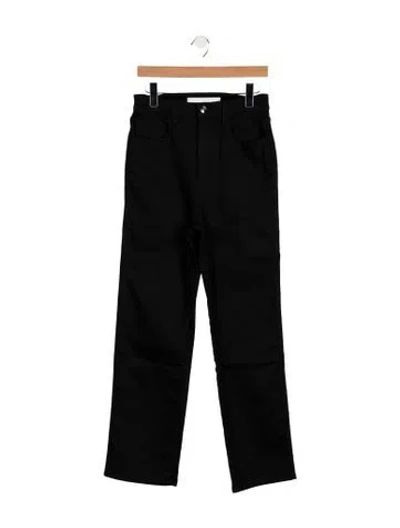 Pre-owned Rùadh High-rise Straight Leg Jeans In Black
