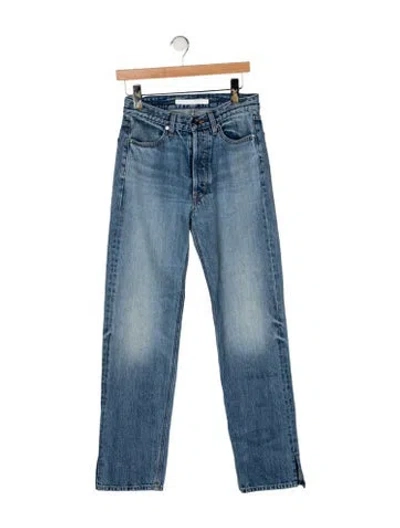 Pre-owned Rùadh High-rise Straight Leg Jeans In Blue