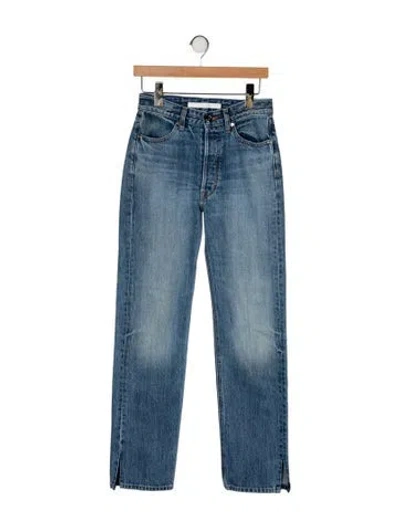 Pre-owned Rùadh High-rise Straight Leg Jeans In Blue