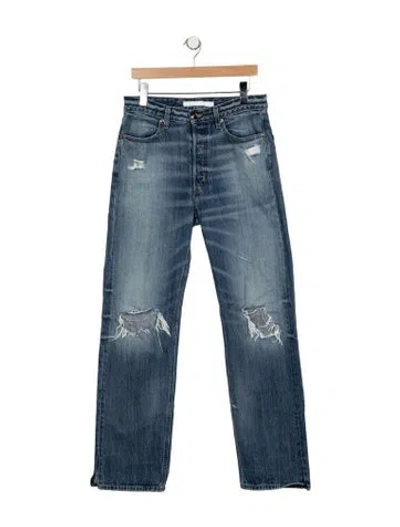 Pre-owned Rùadh High-rise Straight Leg Jeans In Blue
