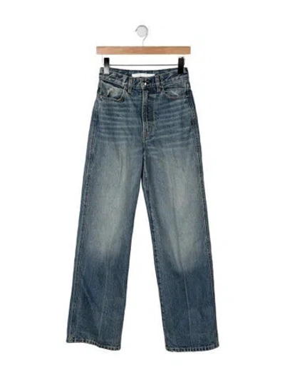 Pre-owned Rùadh High-rise Straight Leg Jeans In Blue