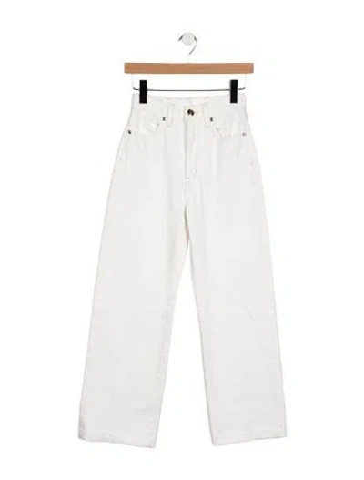 Pre-owned Rùadh High-rise Straight Leg Jeans In White