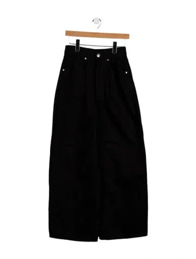 Pre-owned Rùadh High-rise Wide Leg Jeans In Black