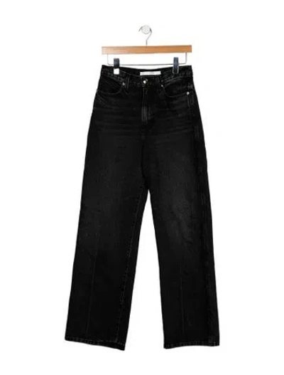 Pre-owned Rùadh High-rise Wide Leg Jeans In Black