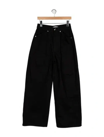 Pre-owned Rùadh High-rise Wide Leg Jeans In Black