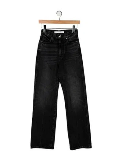 Pre-owned Rùadh High-rise Wide Leg Jeans In Black