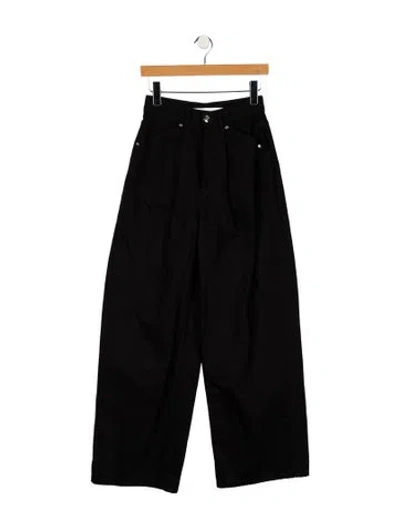 Pre-owned Rùadh High-rise Wide Leg Jeans In Black