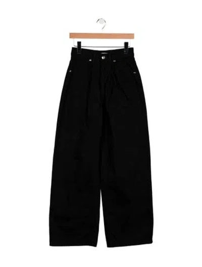 Pre-owned Rùadh High-rise Wide Leg Jeans In Black
