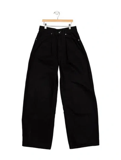 Pre-owned Rùadh High-rise Wide Leg Jeans In Black