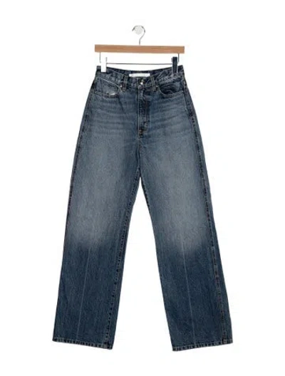 Pre-owned Rùadh High-rise Wide Leg Jeans In Blue