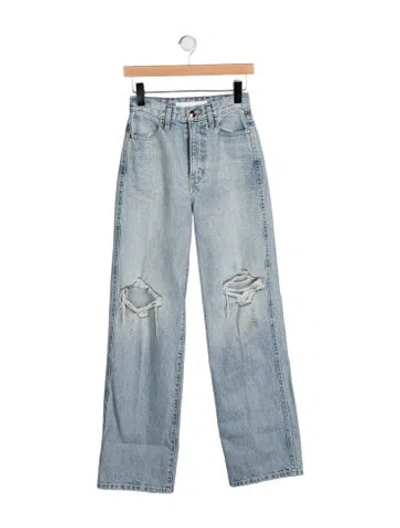 Pre-owned Rùadh High-rise Wide Leg Jeans In Blue