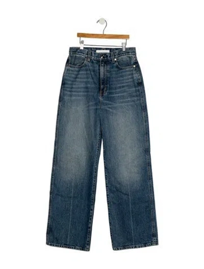 Pre-owned Rùadh High-rise Wide Leg Jeans In Blue