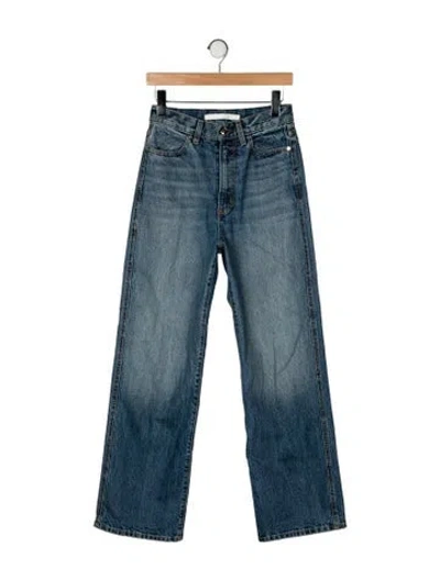Pre-owned Rùadh High-rise Wide Leg Jeans In Blue