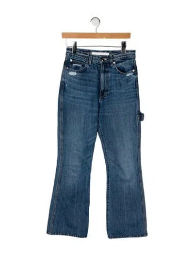 Pre-owned Rùadh High-rise Wide Leg Jeans In Blue