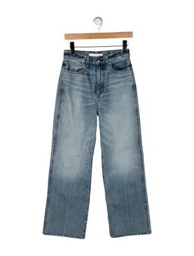 Pre-owned Rùadh High-rise Wide Leg Jeans In Blue