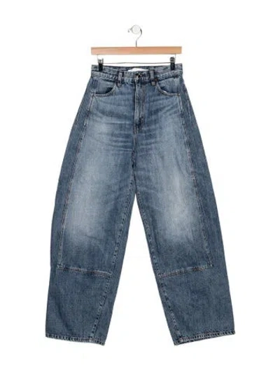 Pre-owned Rùadh High-rise Wide Leg Jeans In Blue