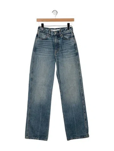 Pre-owned Rùadh High-rise Wide Leg Jeans In Blue