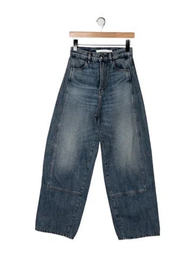 Pre-owned Rùadh High-rise Wide Leg Jeans In Blue