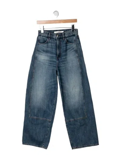 Pre-owned Rùadh High-rise Wide Leg Jeans In Blue