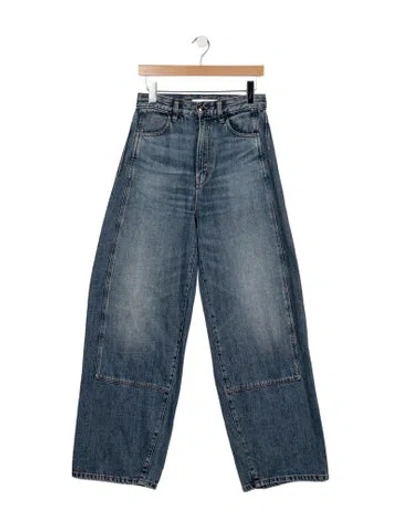 Pre-owned Rùadh High-rise Wide Leg Jeans In Blue