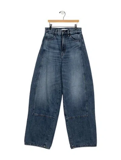 Pre-owned Rùadh High-rise Wide Leg Jeans In Blue