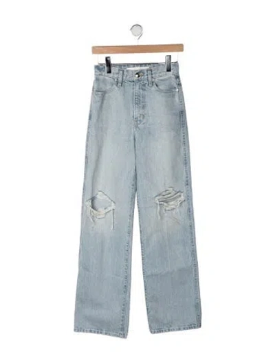 Pre-owned Rùadh High-rise Wide Leg Jeans In Blue