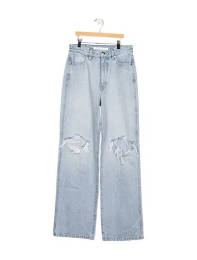 Pre-owned Rùadh High-rise Wide Leg Jeans In Blue