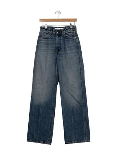 Pre-owned Rùadh High-rise Wide Leg Jeans In Blue