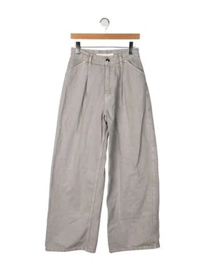 Pre-owned Rùadh High-rise Wide Leg Jeans In Gray