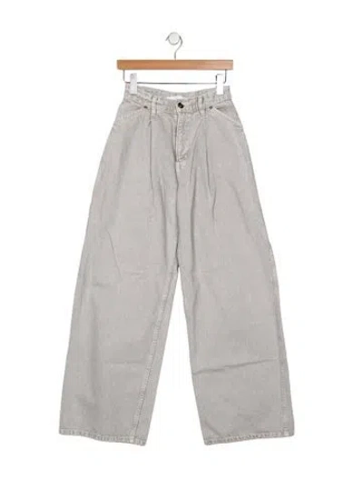 Pre-owned Rùadh High-rise Wide Leg Jeans In Gray