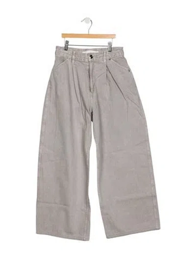 Pre-owned Rùadh High-rise Wide Leg Jeans In Grey