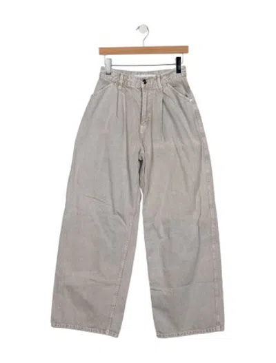 Pre-owned Rùadh High-rise Wide Leg Jeans In Grey