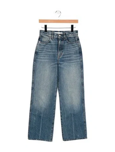 Pre-owned Rùadh Mid-rise Straight Leg Jeans In Blue